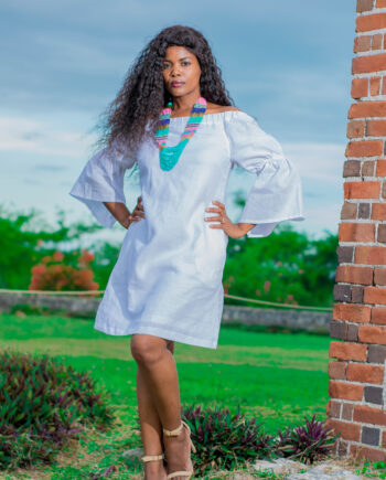 Lee-Ann's Rami Linen 2 pcs. sleeve short dress
