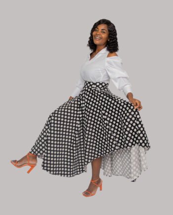 Unique dots Asymmetrical skirt