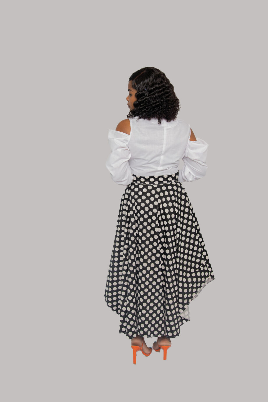 Unique dots Asymmetrical skirt