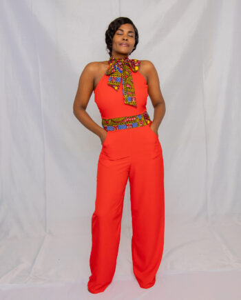 Red African tie jumper