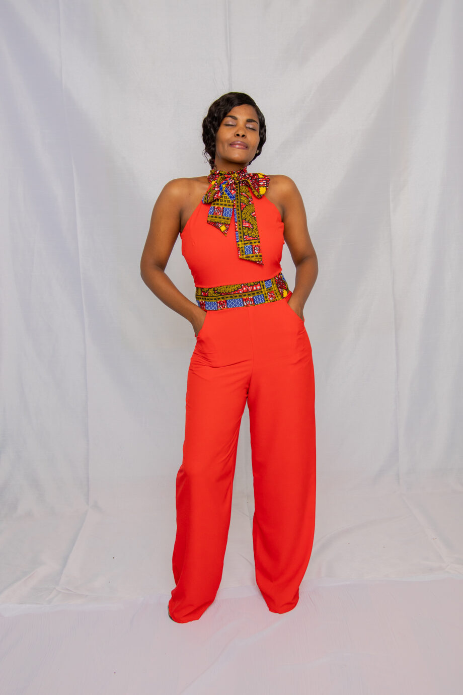 Red African tie jumper
