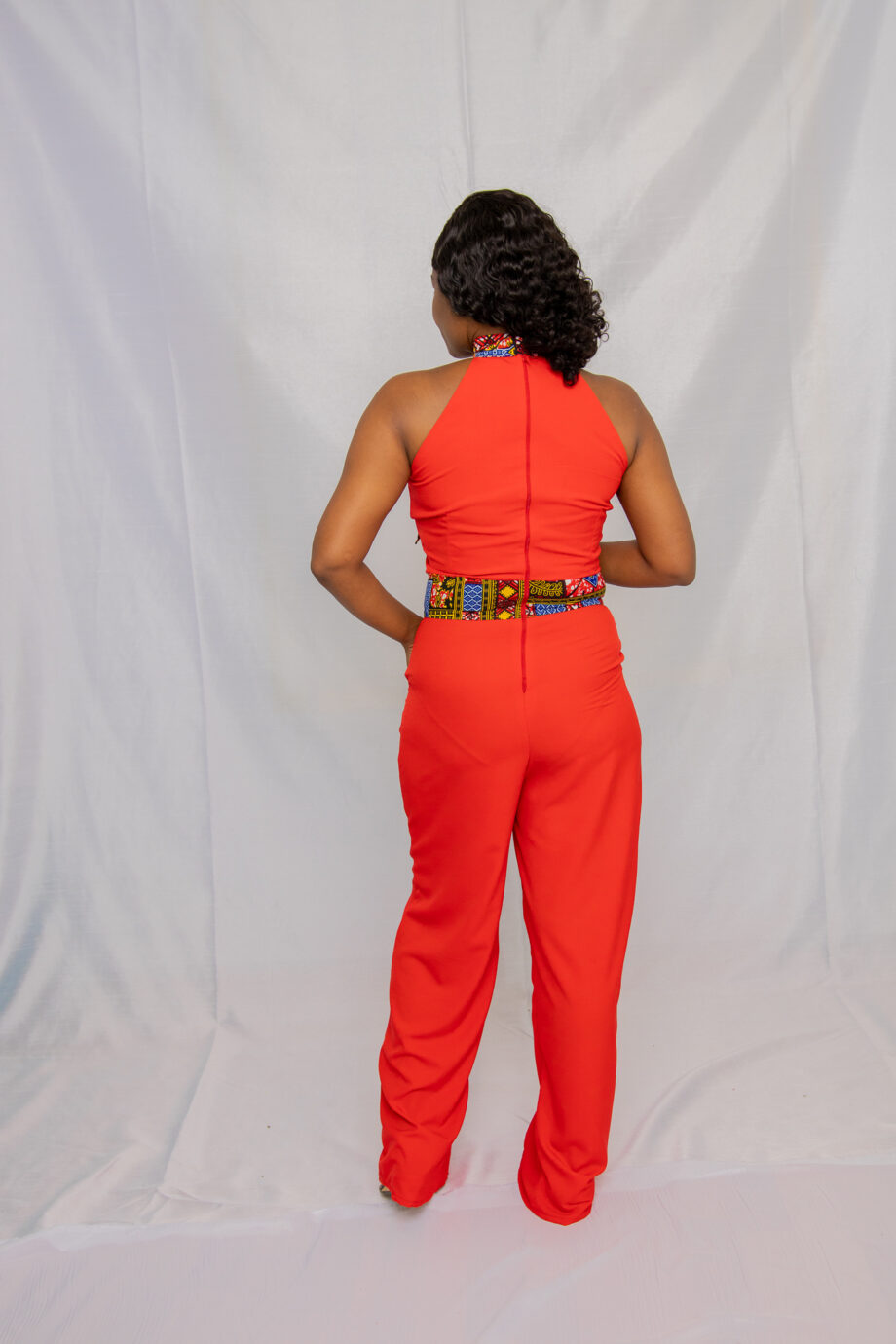 Red African tie jumper