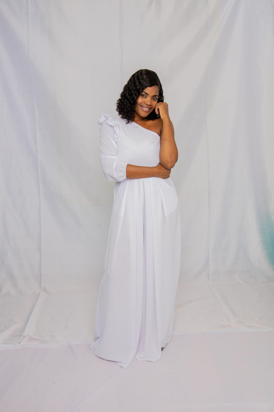 Laban one shoulder palazzo jumper