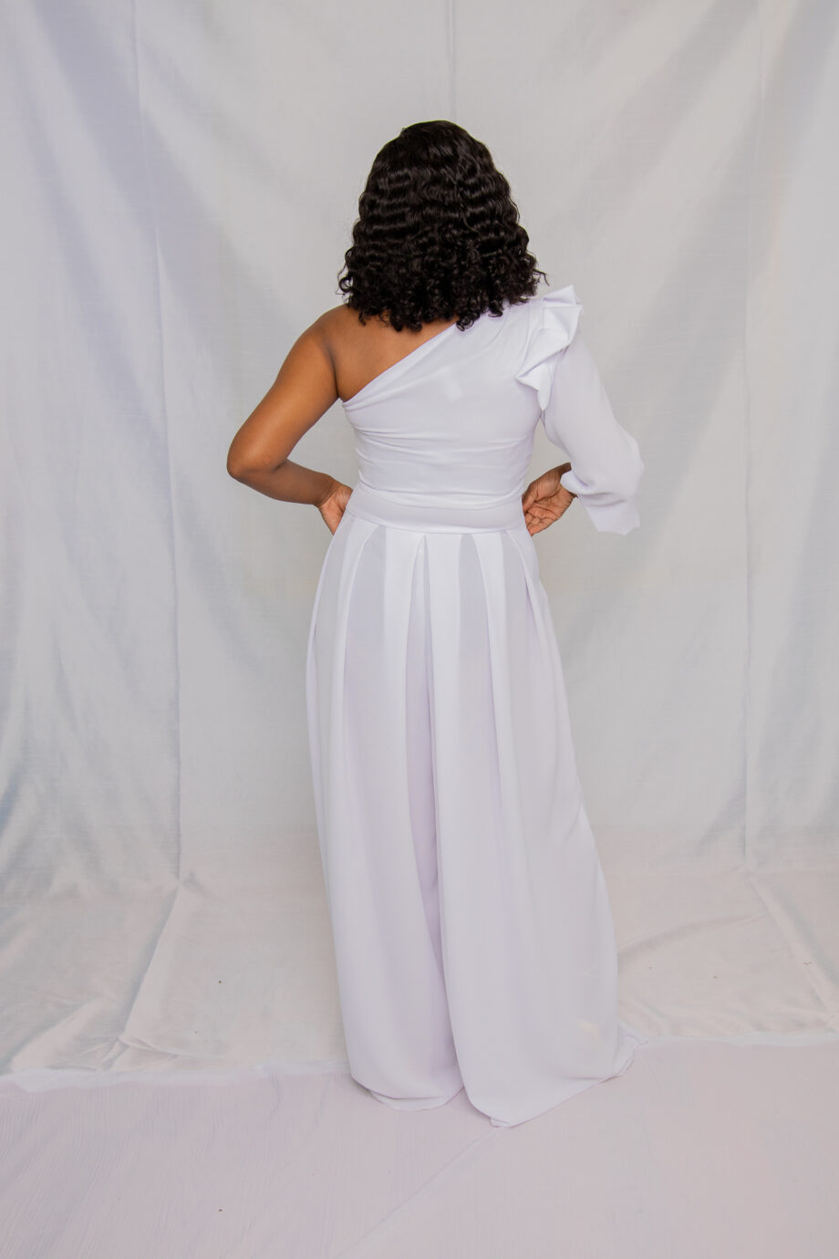 Laban one shoulder palazzo jumper