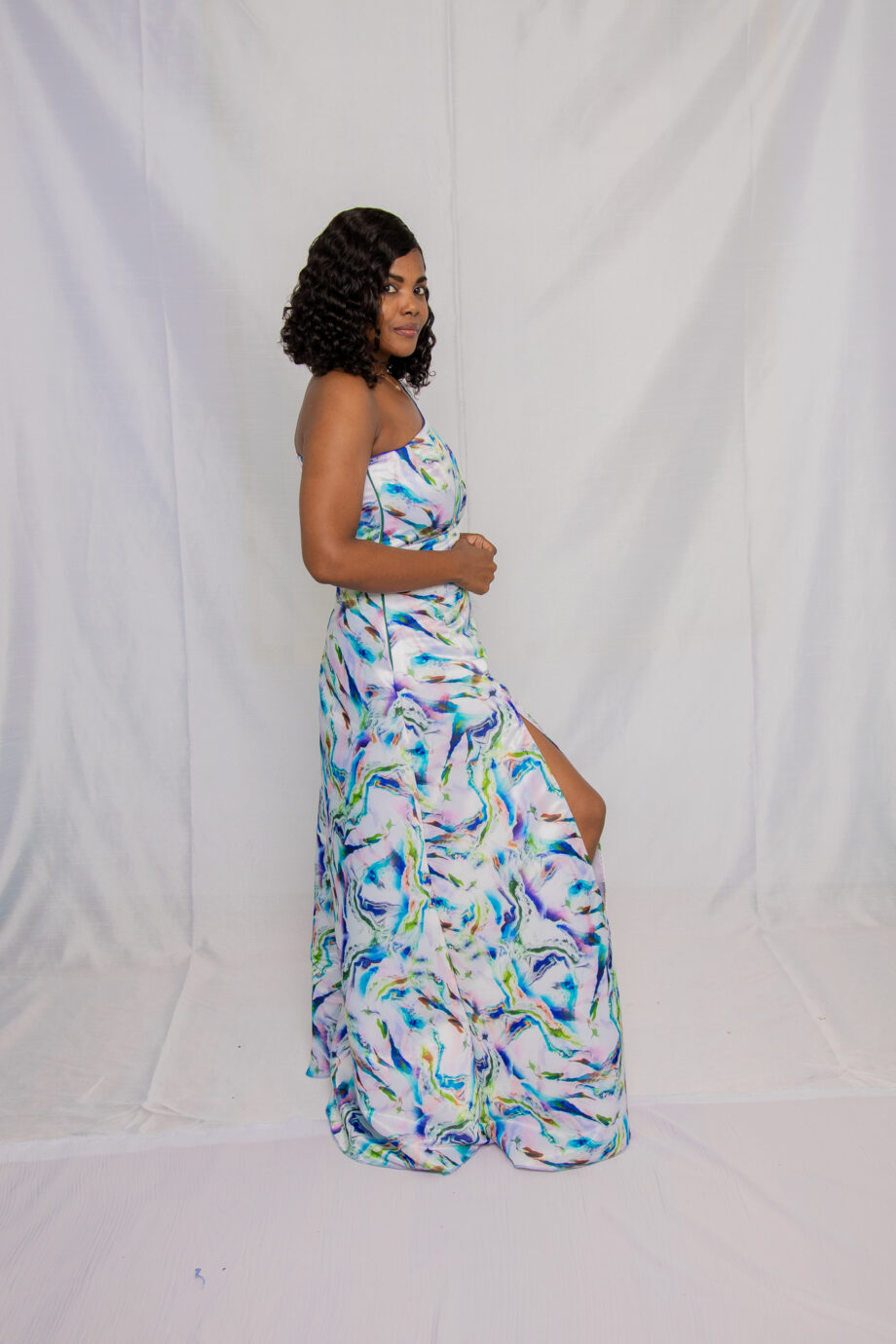 Darline symetric pilot sleeve maxi dress