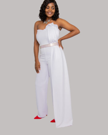 Lee Lee side detailed strapless jumper (without belt)