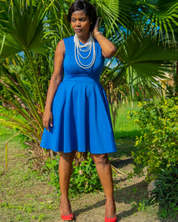 Esther royal blue sleeveles mini dress