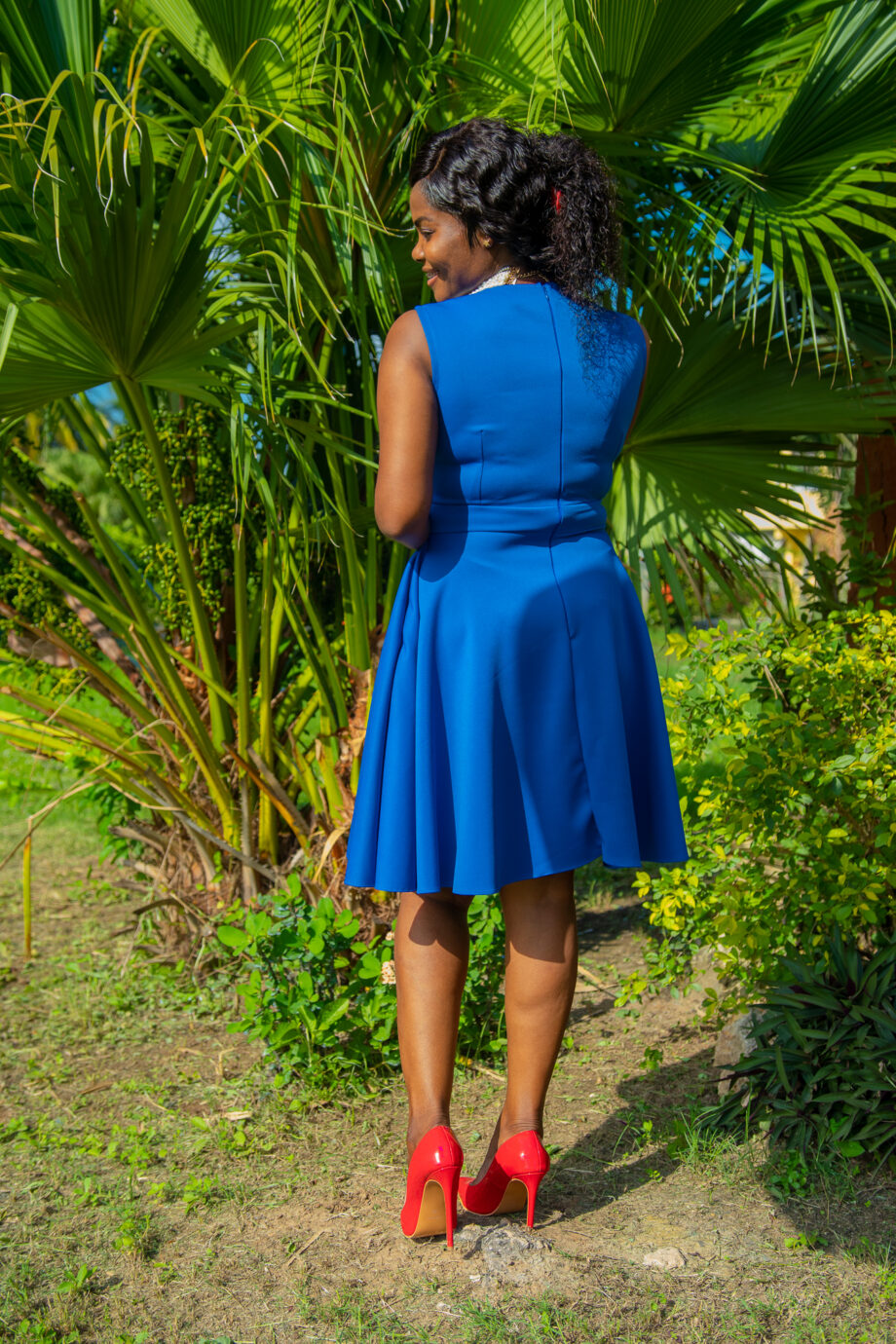 Esther royal blue sleeveles mini dress