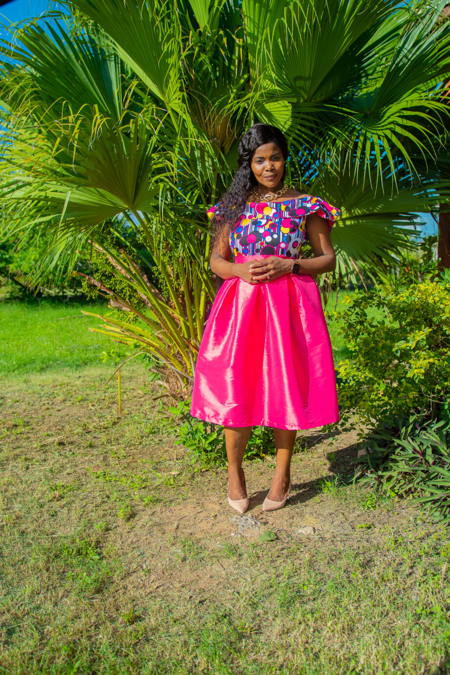 Silcana unique off shoulder dress