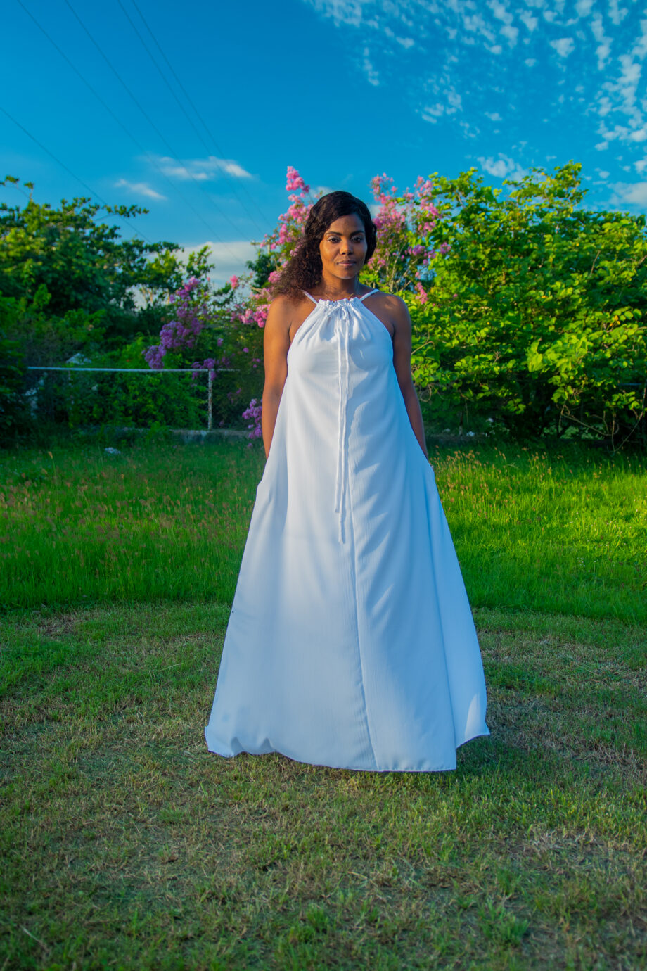 White faithflow maxi dress