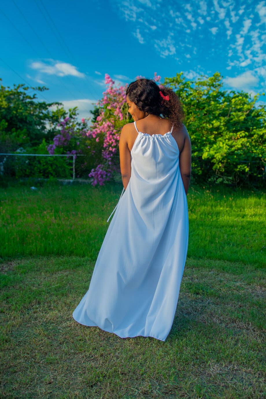 White faithflow maxi dress