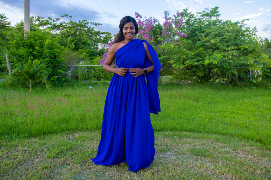 Vashti royal blue one shoulder jumper