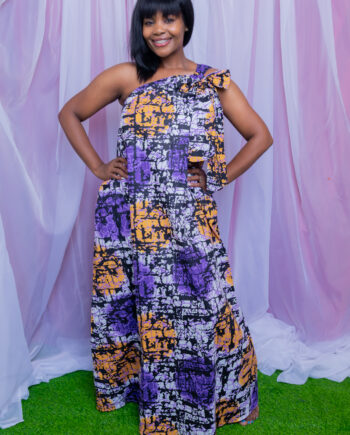 Aster African one shld bow detailed maxi dress